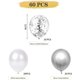 thumbnail image 2 of Globo Plateado MACHAO 60 Piezas globos de confeti helio plateado para bodas cumpleaños, 2 of 5