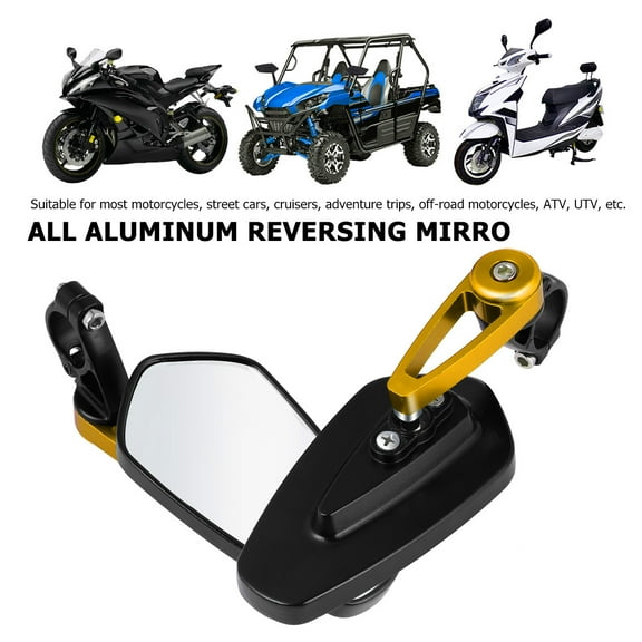 Worgeous Rearview Mirror Retro Motorcycle Mirrors for Handlebars