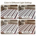 thumbnail image 7 of ODIKA 8'x10' Washable Area Rug Non-Slip Chair-Friendly Mat Striped Farmhouse Ticking With Vintage Banded Border Accents for Dining Room, Large Office, Lounge, 7 of 7