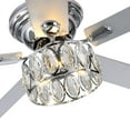 thumbnail image 5 of Breezary 52" Flush Mount 5-Blade Ceiling Fan with Light Kit and Remote Chrome, 5 of 5