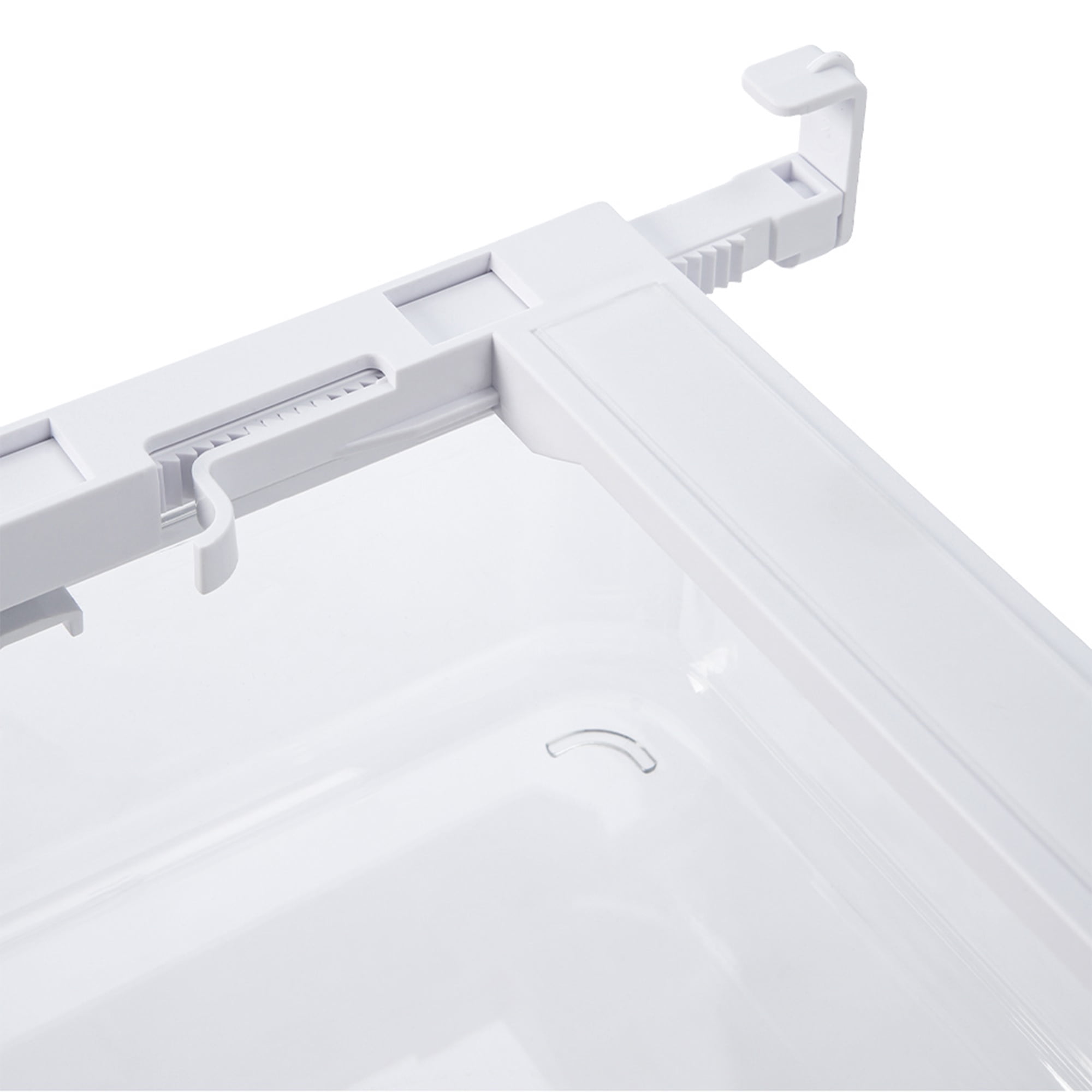 Mainstays Clear Under-Shelf Drawer Organizer, Pull-Out Storage Box for Refrigerator or Cabinet