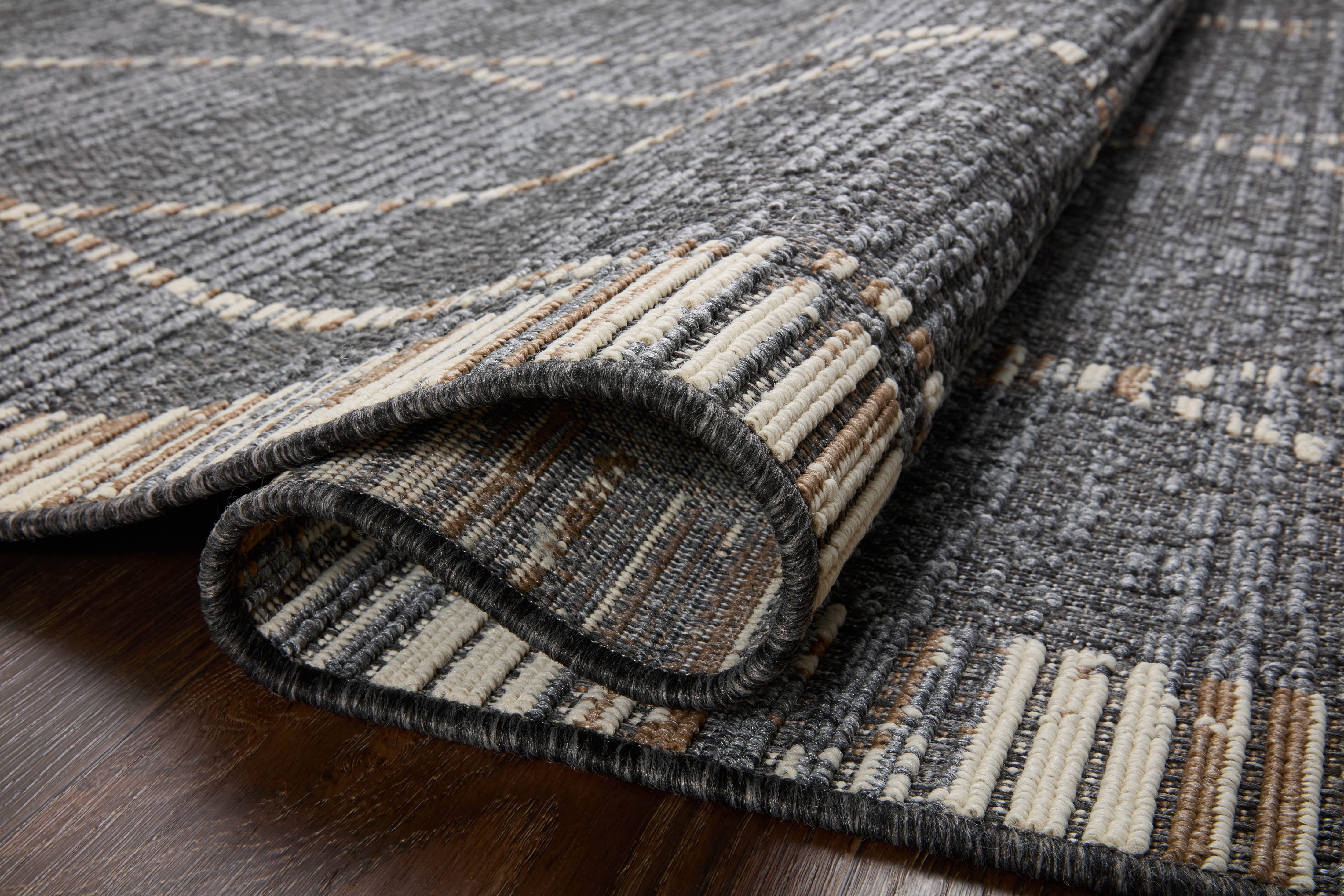 Indoor Outdoor Loloi Rainier Slate / Multicolor 9'-2" x 12'-2" Area Rug