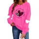 thumbnail image 2 of Xuyuer Valentine's Sweatshirt Women Love Heart Graphic Pullover Top Valentines Gifts Shirt, 2 of 9
