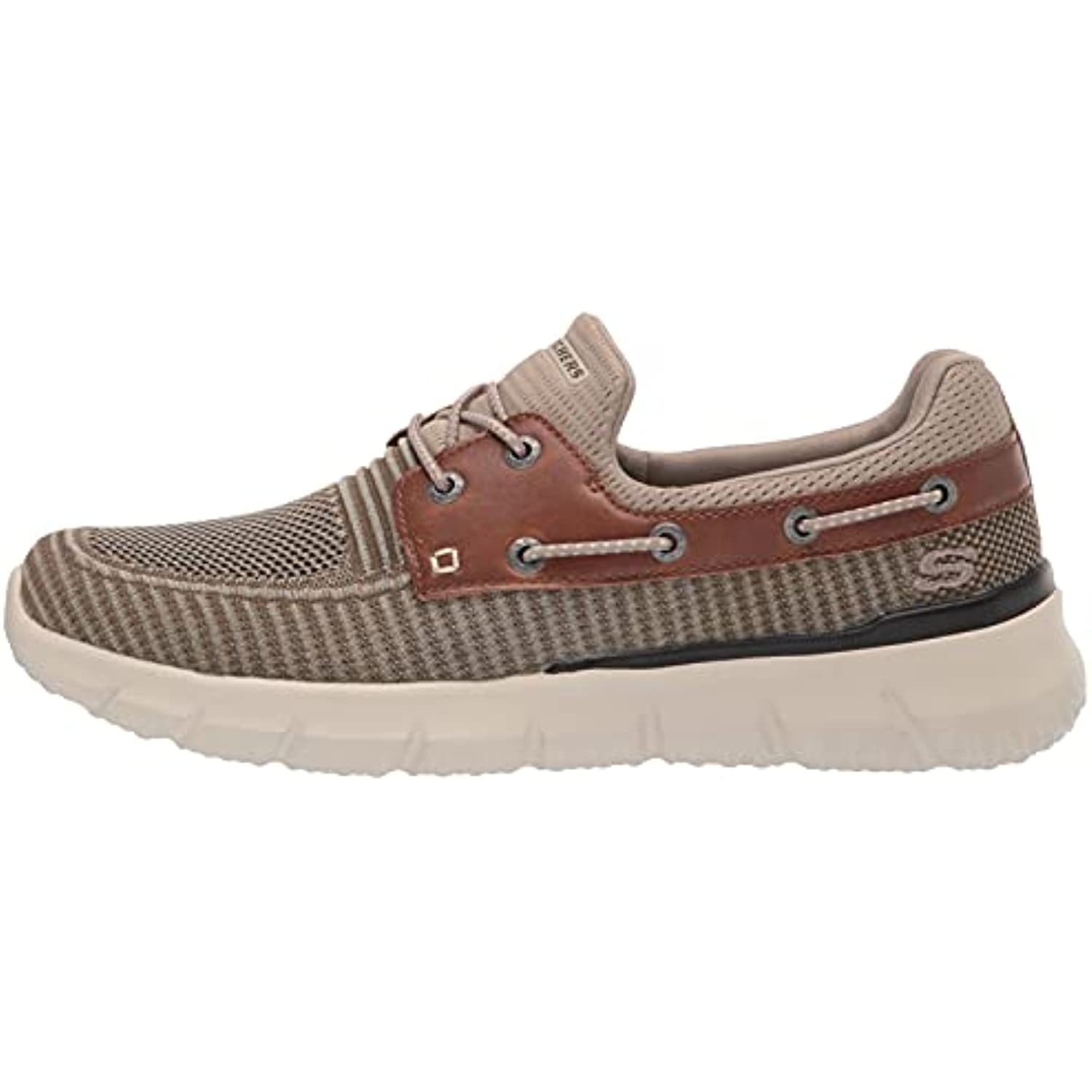 フィッシュ/スリップ・スティッチ・アンド・パス Skechers Men's Del Retto Clean Slate Knitted Boat Style Slip