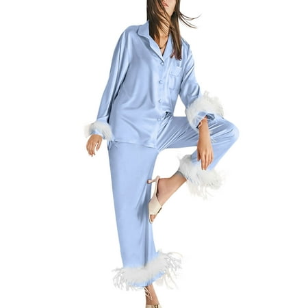 

Women Casual Sleepwear Long Sleeve V-Neck Sleepwear Homewear Suit Nightshirt Sleepshirt Nightgown