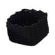 thumbnail image 3 of Cesta de almacenamiento para organizar el hogar, decoración del hogar, cesta de maquillaje decorativa tejida a mano Negro, 3 of 8