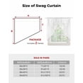 thumbnail image 6 of White Swag Valances for Windows, Modern Minimalist Pure Soild Color Rod Pocket Sheer Valances for Large Windows, Swag Toppers Light Filtering for Kitchen Living Room 2 Panels 36''x63'', 6 of 6