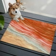 thumbnail image 4 of Burnt Orange Ombre Coastal Bathroom Mat 2x3 FT, Non Slip Small Kitchen Mat, Summer Nautical Beach Ocean Seaside Washable Soft Backed Front Door Throw Rug Indoor Outdoor Doormat for Entryway Sink, 4 of 9