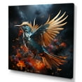 thumbnail image 2 of Designart "Layered Textures Form Mixed Media Heavens I" Animals Bird Canvas Art Print, 2 of 7