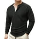 thumbnail image 2 of pstuiky Camisas casuales de manga larga para hombre, Blusa/camisa informal y moderna de color liso con cuello redondo y botones en bloques de color para hombre salir tops xxl, 2 of 9