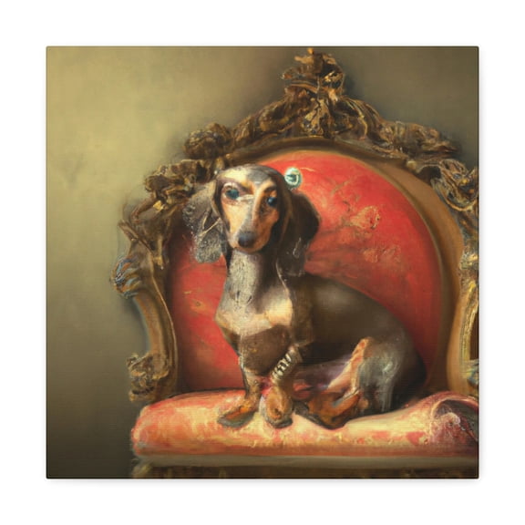 Dachshund in Baroque. - Canvas