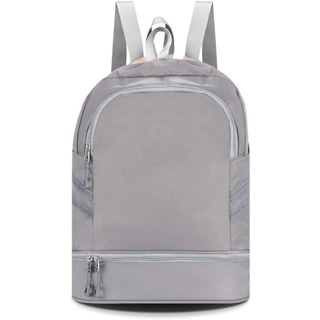 Mochila con cordón para gimnasio, impermeable, para viajes, senderismo, natación, bolsa deportiva con compartimento para zapatos para hombres, mujeres y niñas