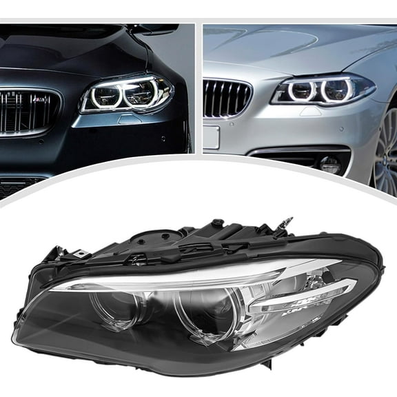 Headlight Assembly, for BMW 5 Series F10/F18 HID, for 2014-2017 Xenon Headlight Lamp OE Part Number 63117343905 Front Headlight Replacement (Left Driver Side)