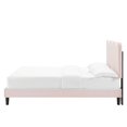 thumbnail image 3 of Platform Bed Frame, Twin Size, Pink, Velvet, Bedroom, Modern Contemporary Boutique HB35281, 3 of 12