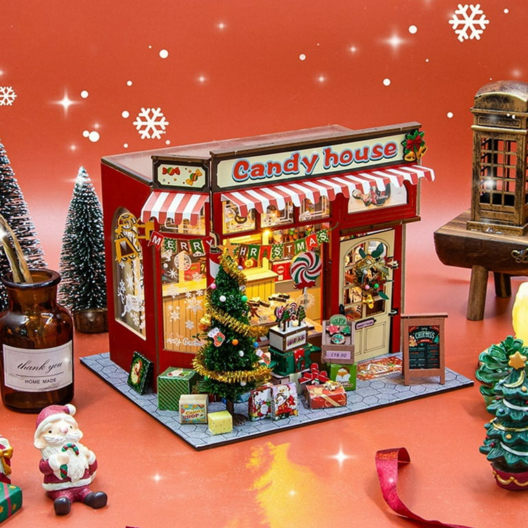 DIY Christmas Candy House Kit – Handmade Assembled Wooden