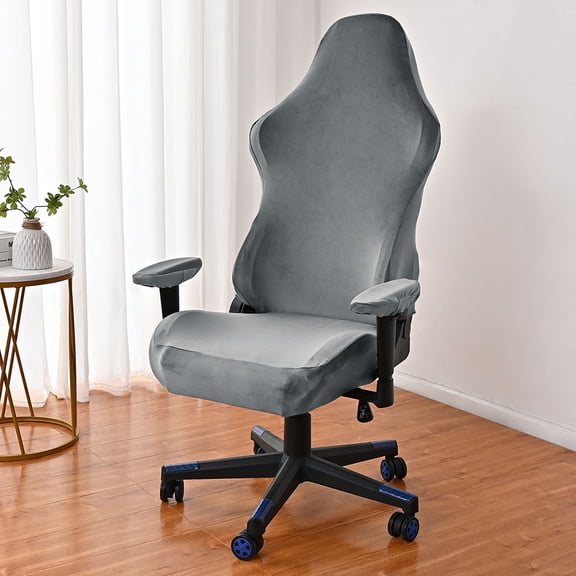 OULII Elastic Dark Grey Chair Cover for Gaming Chairs, Stretchable and Easy to Install, Protective Slipcover