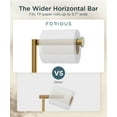 thumbnail image 3 of Toilet Paper Holder Stand, Modern Freestanding Tissue Roll Holder for Bathroom, Durable SUS 304 Stainless Steel and Weighted Base Toilet Paper Stand, Storage for 4 Rolls, Brushed Gold, 3 of 8