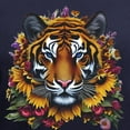 thumbnail image 3 of CafePress - Sunflower Tiger T Shirt - Women's V-Neck Dark T-Shirt, 3 of 4