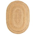 thumbnail image 4 of Natural Braided Jute Area Rug Handwoven Natural 2' X 3', 4 of 5