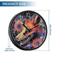 thumbnail image 3 of Voice Activated Clock with Glow Light 12 Inch Large Silent Wall Clock Battery Operated for Home Decor Fox Skull, 3 of 8
