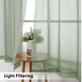 Sage Tier Curtains for Kitchen 24 Inches Long 2 PaSet, Rod Pocket Cafe