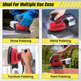 thumbnail image 2 of 5 Pack Mouse Detail Sanding Interface Pad Hook and Loop - Triangle Sanding Pads with 5 Holes Foam Interface, 2 of 7