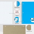 thumbnail image 5 of Spiral-bound notebooks with grid paper, 12 notebooks per pack, 70 sheets (140 pages), 8 x 10-1/2 inches, 4x4 grid spiral binding, suitable for schools., 5 of 9