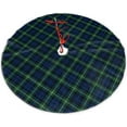 thumbnail image 2 of 36 48 Inch Clan Gordon Blue and Green Scottish Tartan Traditional Christmas Tree Skirt Rustic Xmas Tree Holiday Decorations, 2 of 4