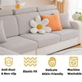 thumbnail image 6 of Wear-Resistant Universal Sofa Cover, Stretch Couch Cushion Slipcovers Replacement, Anti-Slip L Shape Sofa Covers, Chaise Lounge Slipcover Single Seat (Light gray), 6 of 8