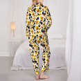 thumbnail image 3 of Bingfone Womens Pajama Sets Duck In Black Suit1 Print,Long Sleeve Loungewear Pajamas Set-, 3 of 8