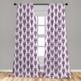 thumbnail image 5 of Ambesonne Dia de Muertos Curtains, Day of the Dead Face, Pair of 28"x63", White Purple, 5 of 5