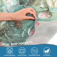 thumbnail image 6 of Wobogo Unicorns and Sea Fish Kitchen Curtains 2 Piece Set Symmetrical Design Light Filtering Small Window Drapes Suitable for Bathroom Laundry Room and RV 57x24in, 6 of 9