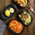 thumbnail image 4 of Ceramic Food Tray Binaural Baking Pan Food Storage Plate for Home Kitchen Gadget, 4 of 8
