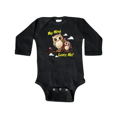 

Inktastic My Mimi Loves Me Owl Gift Baby Boy or Baby Girl Long Sleeve Bodysuit