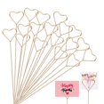 thumbnail image 1 of KIMOBER 30 soportes para tarjetas de metal con diseño floral de 13,4 pulgadas, diseño de corazón dorado, clips para notas fotográficas, soporte para tarjetas de regalo para arreglos florales, bodas y, 1 of 5