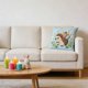 thumbnail image 4 of Uuiauoio One-sided Bunny Pillow Covers 18x18 Inch, Rabbit Pillows Covers, Floral Butterfly Throw Pillow Cover for Living Room Home Sofa Bedroom Decor, for Women Mom Friend, 4 of 6