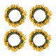 thumbnail image 1 of 4 piezas de anillos de vela de pilar de Navidad, pequeña corona bohemia, corona de bayas artificiales, portavelas de pilar para fiesta de Acción de Amarillo, 1 of 9