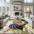 thumbnail image 3 of 6'x9' Area Rugs, Spring Floral Rooster Indoor Outdoor Area Rug for Living Room Bedroom, Vintage Rooster Pastoral Washable Bathroom Rugs Kitchen Floor Carpet Mats Home Decor Aesthetic, 3 of 8