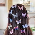 thumbnail image 2 of Fvsianol Decorative Hair Pins 3D Butterflies Design Hair Clips 5Pcs Girl Butterflies Decor Hair Pins Double Sided 3D Butterflies Design Hair Clips slip Hairpins Hair Styling Tool, 2 of 9
