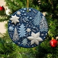 thumbnail image 4 of 2025 Blue Christmas Decoration Pendant, Acrylic Patterns Christmas Ornament, Santa Claus Ornaments for Christmas Decors, Christmas Keepsake for Hanging Decors, 4 of 7