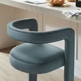 thumbnail image 4 of Modway Winslow 30.5"H Performance Velvet Barrel Back Bar Stool in Cadet Blue, 4 of 9
