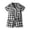 White, variant on Gyexs Boys Pajamas 2PC Set Short Sleeve Lapel Button Plaid Tee & Shorts PJs Outfits(Toddler)