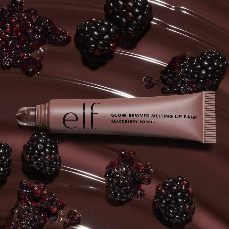 e.l.f. Glow Reviver Melting Lip Balm, Blackberry Sorbet, 0.52 oz