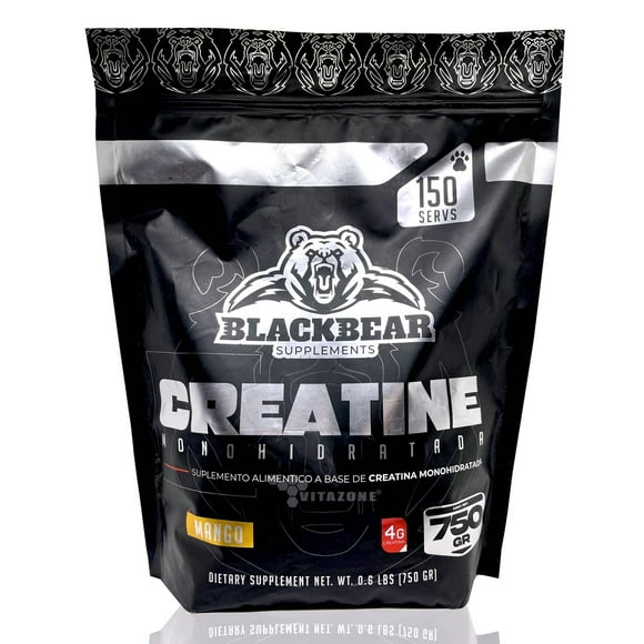 Creatina Monohidratada 750gr Mango 150 serv Blackbear The Blackbear BLACKBCREATINAMANGO750G