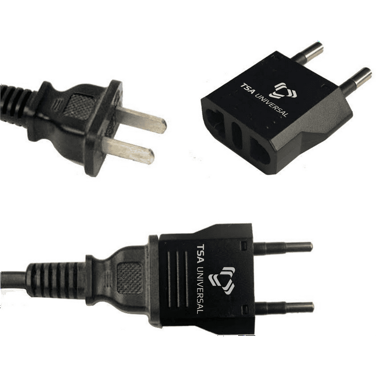 United States to Denmark Travel Power Adapter to Connect North American Electrical Plugs to Danish Outlets for Cell Phones, Tablets, eReaders, and