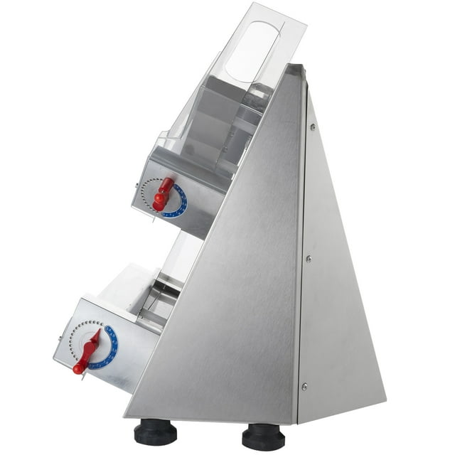 KFFKFF Lisseur Automatique de Pâte à Pizza, 3-12 Pouces, 370W, Rouleau à Pâte Électrique, jusqu'à 260 Pizzas/heure, Machine à Rouleaux de Pâtes en Acier Inoxydable Réglable pour Usage Commercial