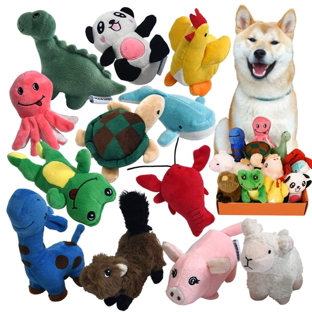 Legend Sandy Paquete De Juguetes De Peluche Para Perros Pequeños Y Medianos, 12 Juguetes Para Perros A Granel Con Chirriadores, Lindo Juguete Suave Para Mascotas Para Perros Pequeños Y Medianos