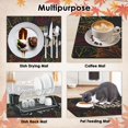 thumbnail image 6 of Coffee Mat for Countertops, Sweet Greetings Fall Foliage Colorful Dish Drying Mat 2 Pcs for Kitchen Bar Accessories, Fit Under Coffee Maker Espresso Machine Dish Rack Hide Stain Rubber 12x19in, 6 of 7