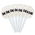thumbnail image 1 of Delcie Cupcake Picks Toppers - Set of 6 - Mutlicolored Speckles, 1 of 1