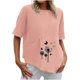 thumbnail image 1 of Blusa con bolsillo y estampado de solapa con botones de manga larga informal para mujer Pompotops hfajkhk137078, 1 of 4